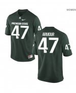Women's Ryan Armour Michigan State Spartans #47 Nike NCAA Green Authentic College Stitched Football Jersey MN50O07EX